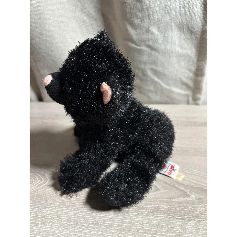 Ganz Webkinz Black Cat Plush Stuffed Animal Retired HM013 Shimmer Fur